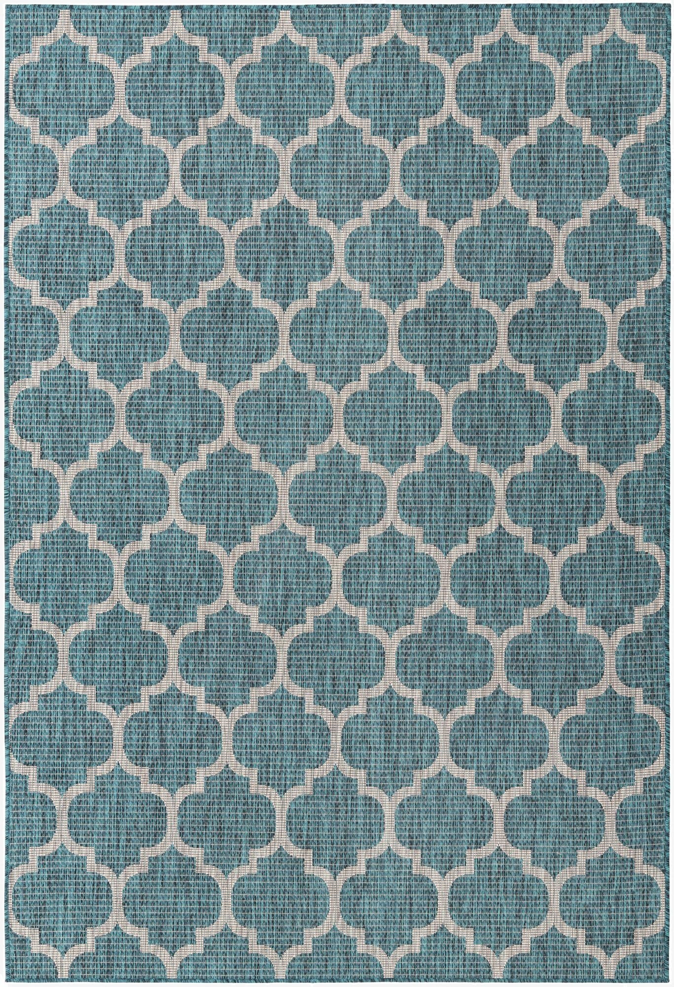  6' x 9'  Washable Lattice Indoor / Outdoor Rug