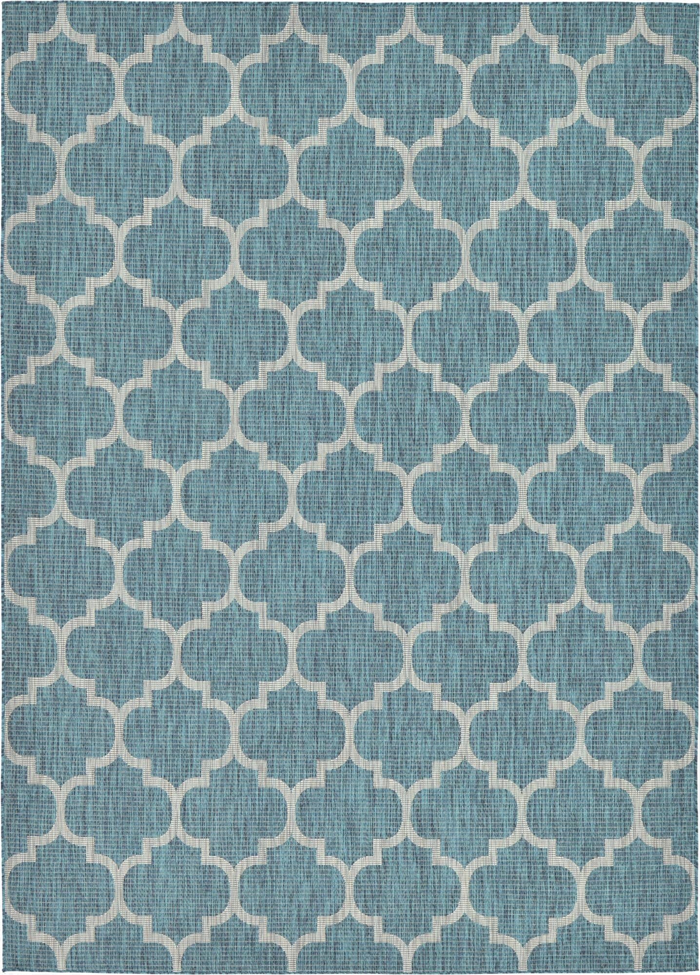  7' 10 x 11'  Washable Lattice Indoor / Outdoor Rug