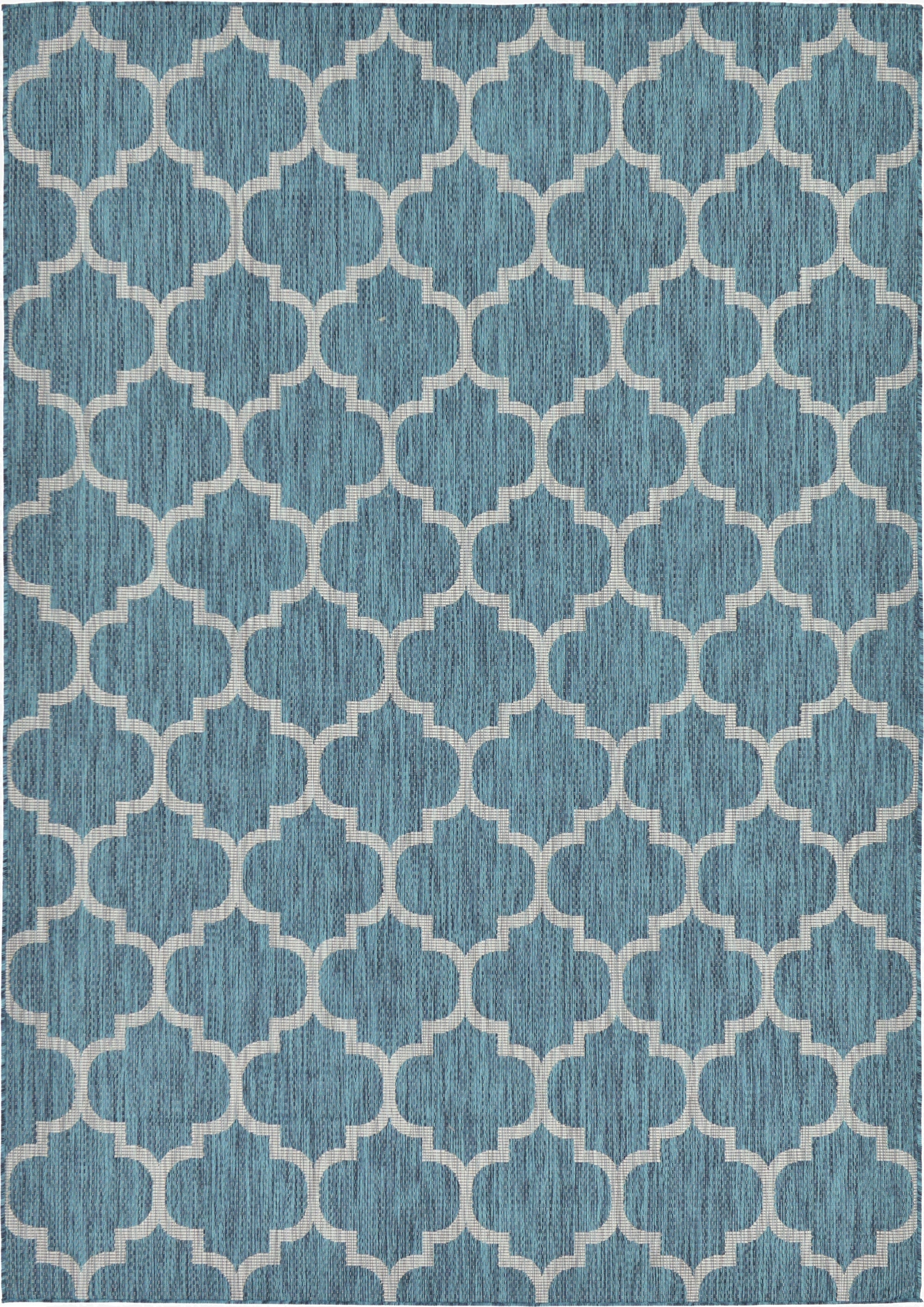  7' x 10'  Washable Lattice Indoor / Outdoor Rug