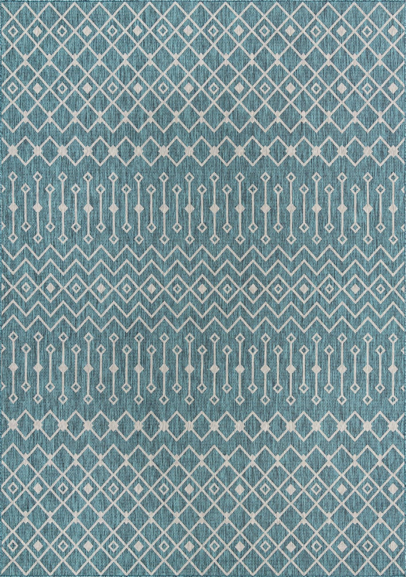  10' x 14'  Washable Lattice Indoor / Outdoor Rug