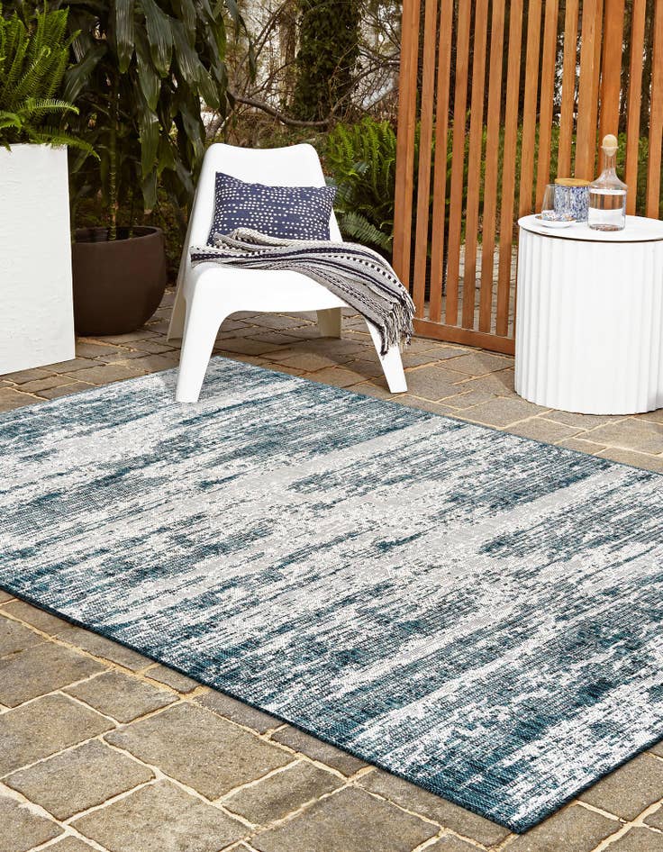 Detail image of  3' x 5' 3  Washable Modern Indoor / Outdoor Rug