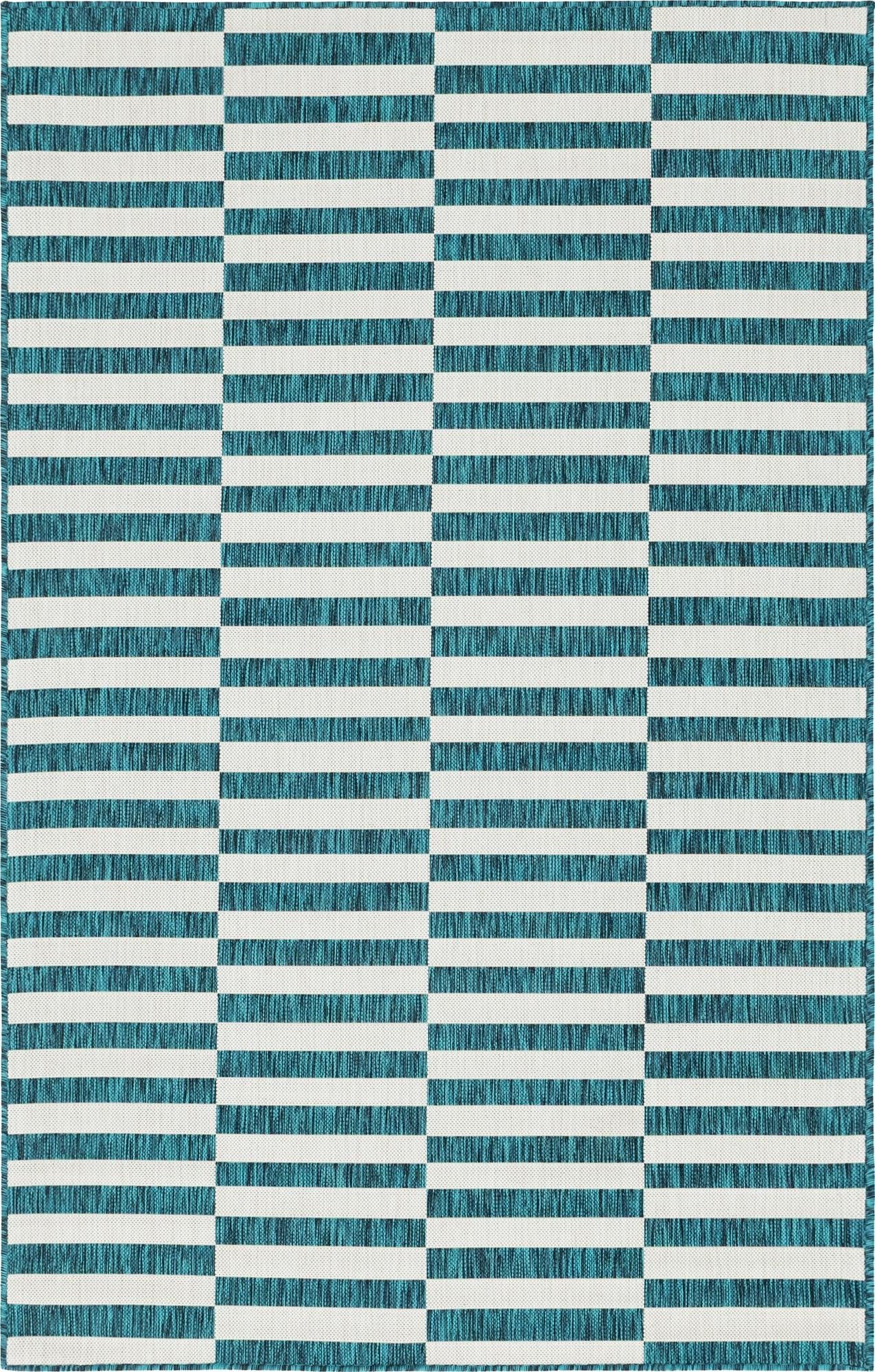  5' 3 x 8'  Washable Ribbon Indoor / Outdoor Rug