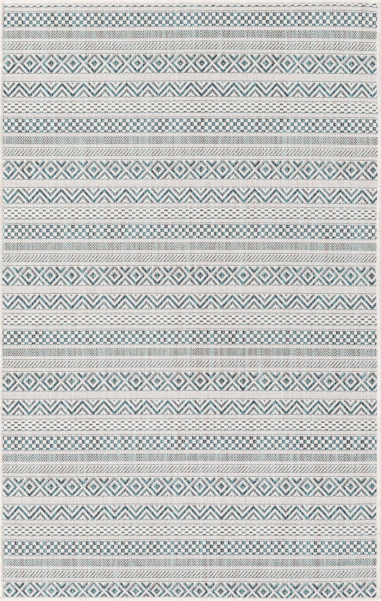  3' x 5' 3  Washable Ribbon Indoor / Outdoor Rug