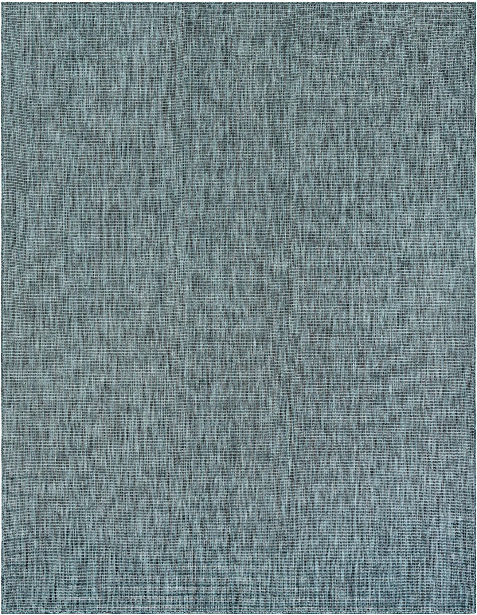 10' x 13' 1  Washable Solid Indoor / Outdoor Rug