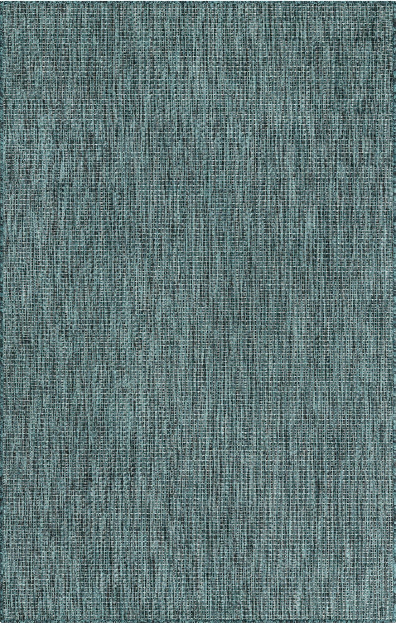  5' 3 x 8'  Washable Solid Indoor / Outdoor Rug