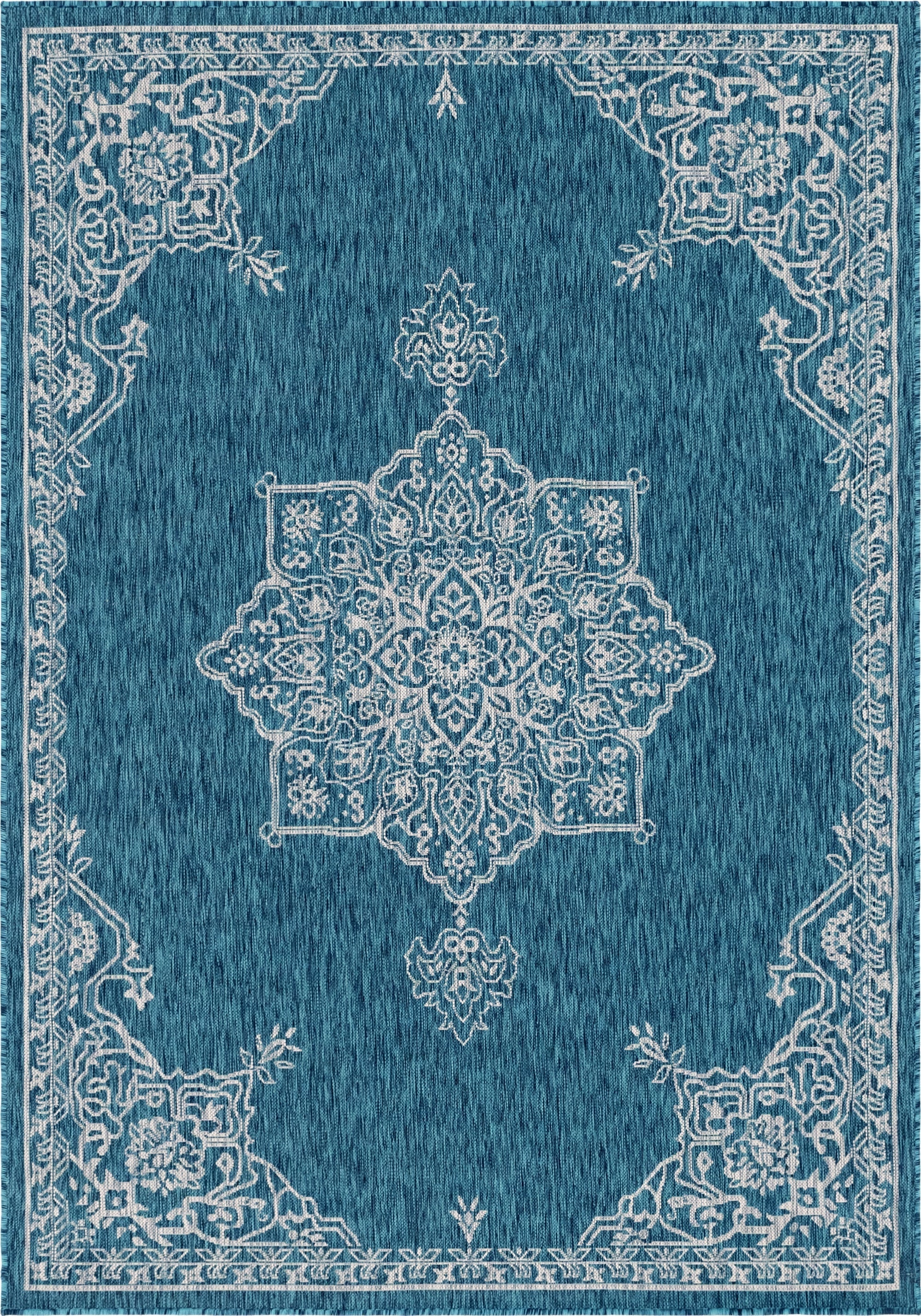  6' x 9'  Washable Traditional Indoor / Outdoor Rug