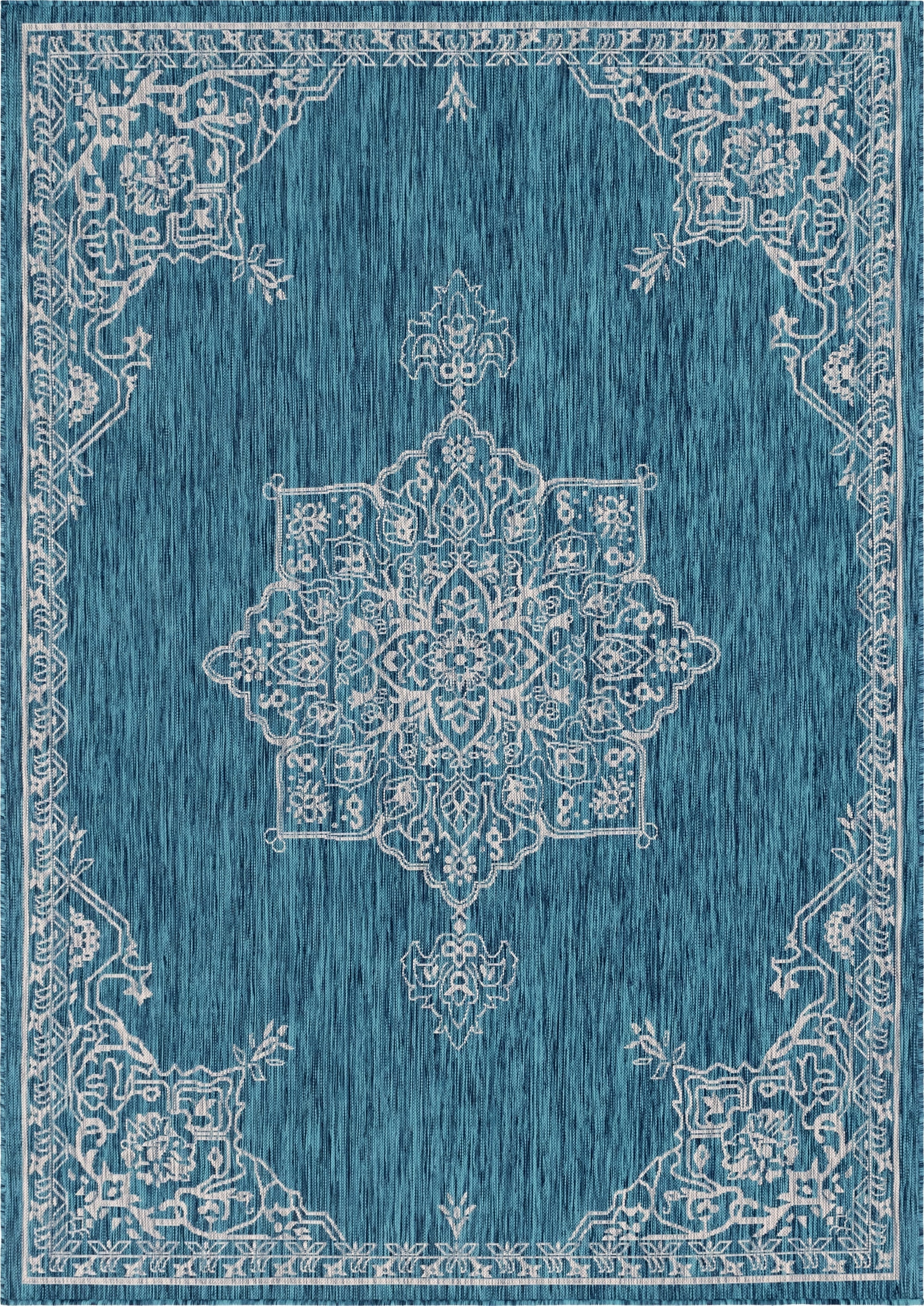 7' x 10'  Washable Traditional Indoor / Outdoor Rug