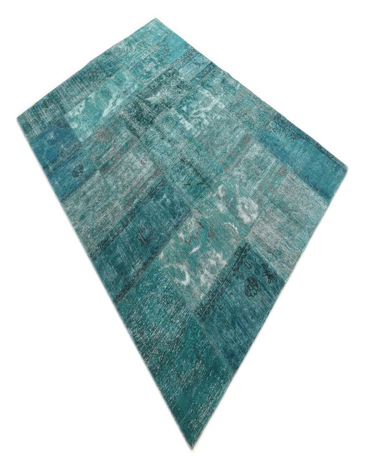 Detail image of  5' 8 x 8'  Hand Knotted Ultra Vintage Persian Wool Rug