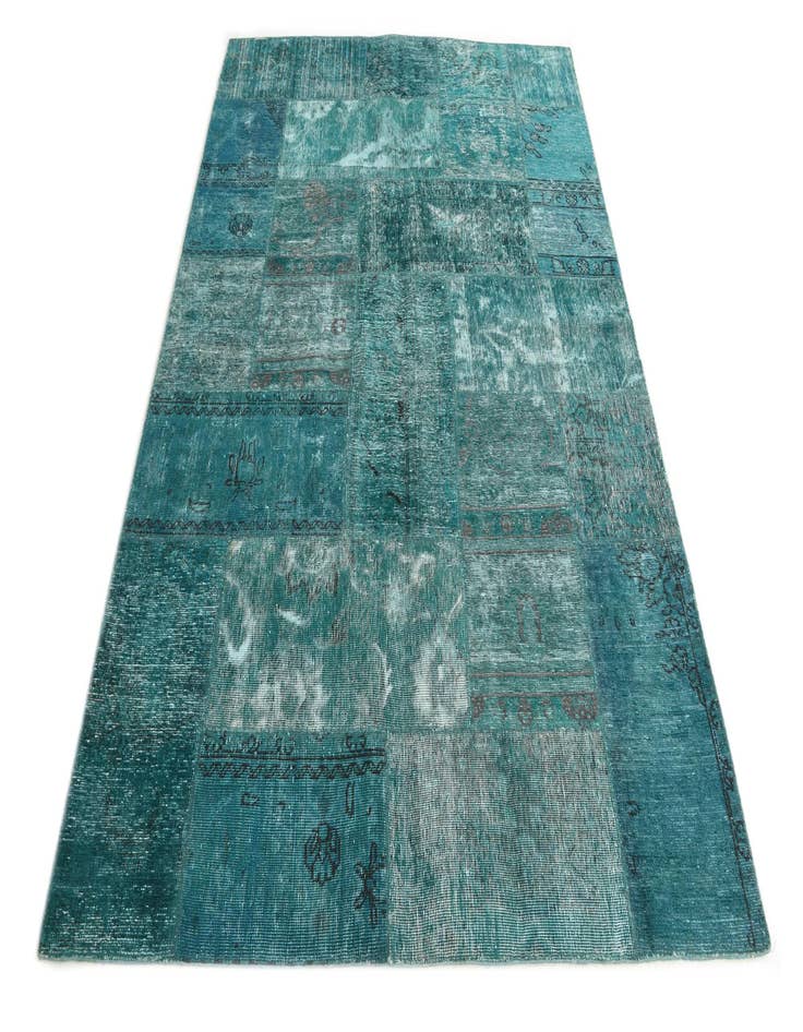 Detail image of  5' 8 x 8'  Hand Knotted Ultra Vintage Persian Wool Rug