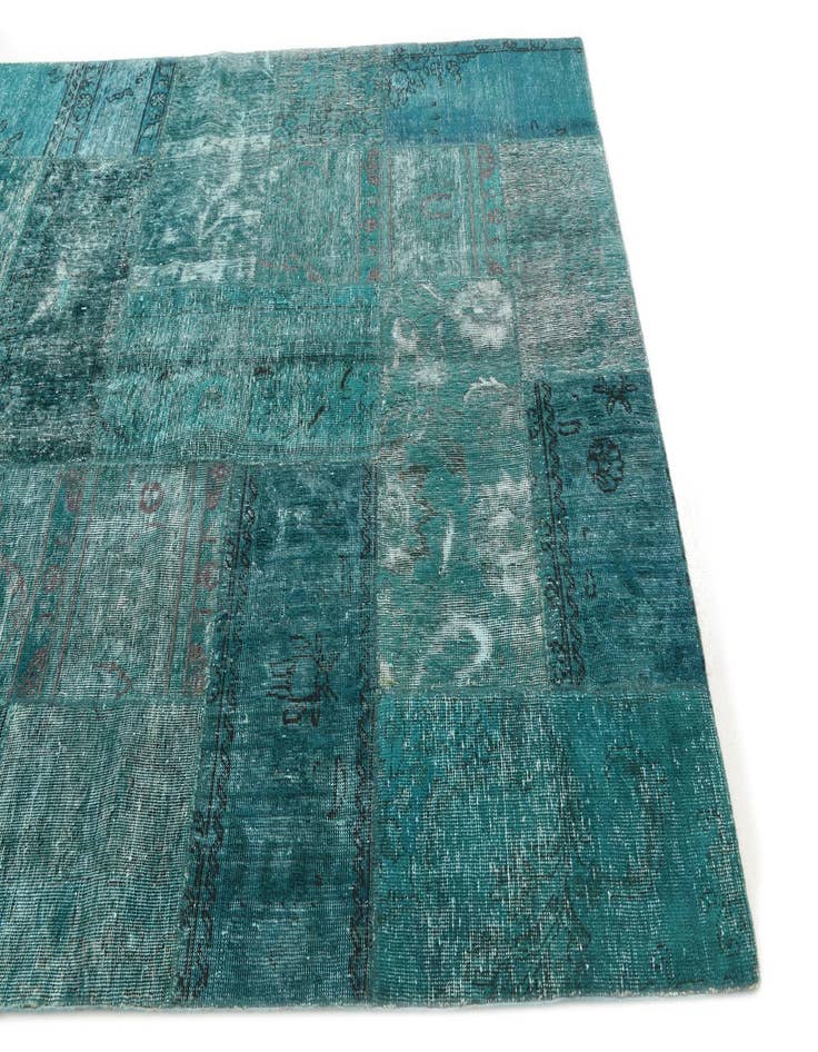 Detail image of  5' 8 x 8'  Hand Knotted Ultra Vintage Persian Wool Rug