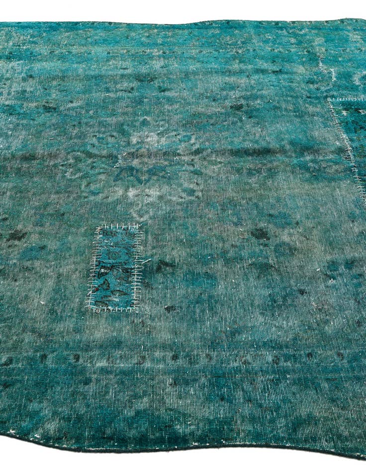 Detail image of  6' 5 x 9' 7  Hand Knotted Ultra Vintage Persian Wool Rug