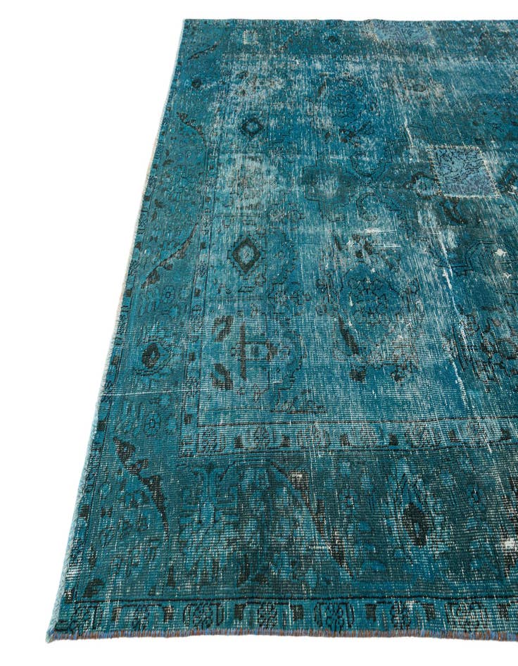 Detail image of  6' 8 x 9' 10  Hand Knotted Ultra Vintage Persian Wool Rug