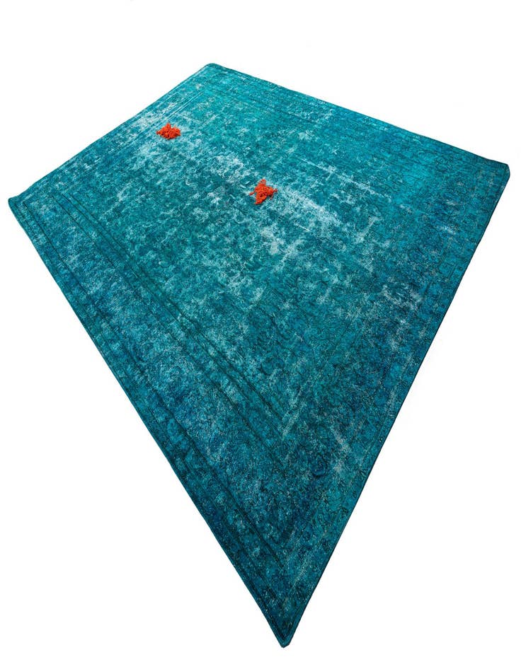 Detail image of  10' x 13' 7  Hand Knotted Ultra Vintage Persian Wool Rug