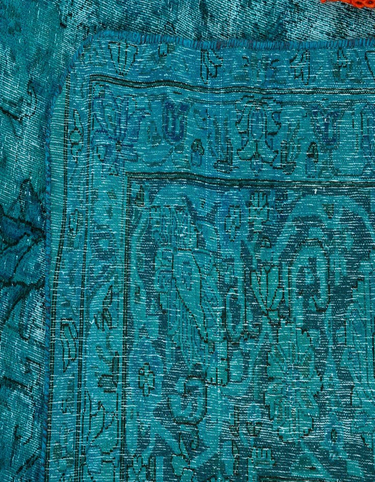 Detail image of  10' x 13' 7  Hand Knotted Ultra Vintage Persian Wool Rug