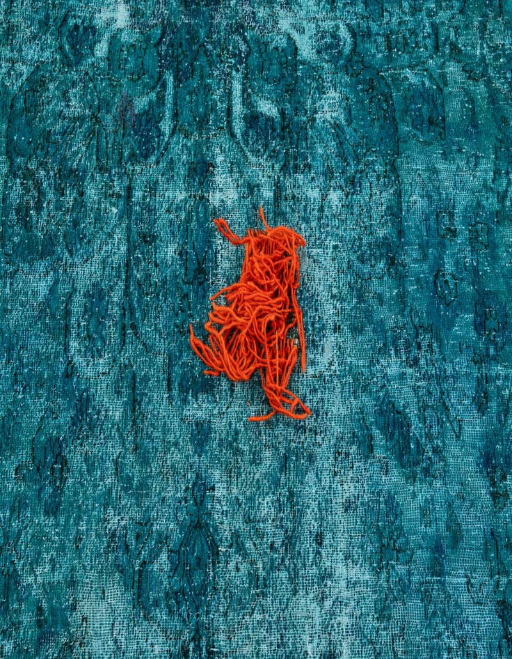 Detail image of  10' x 13' 7  Hand Knotted Ultra Vintage Persian Wool Rug