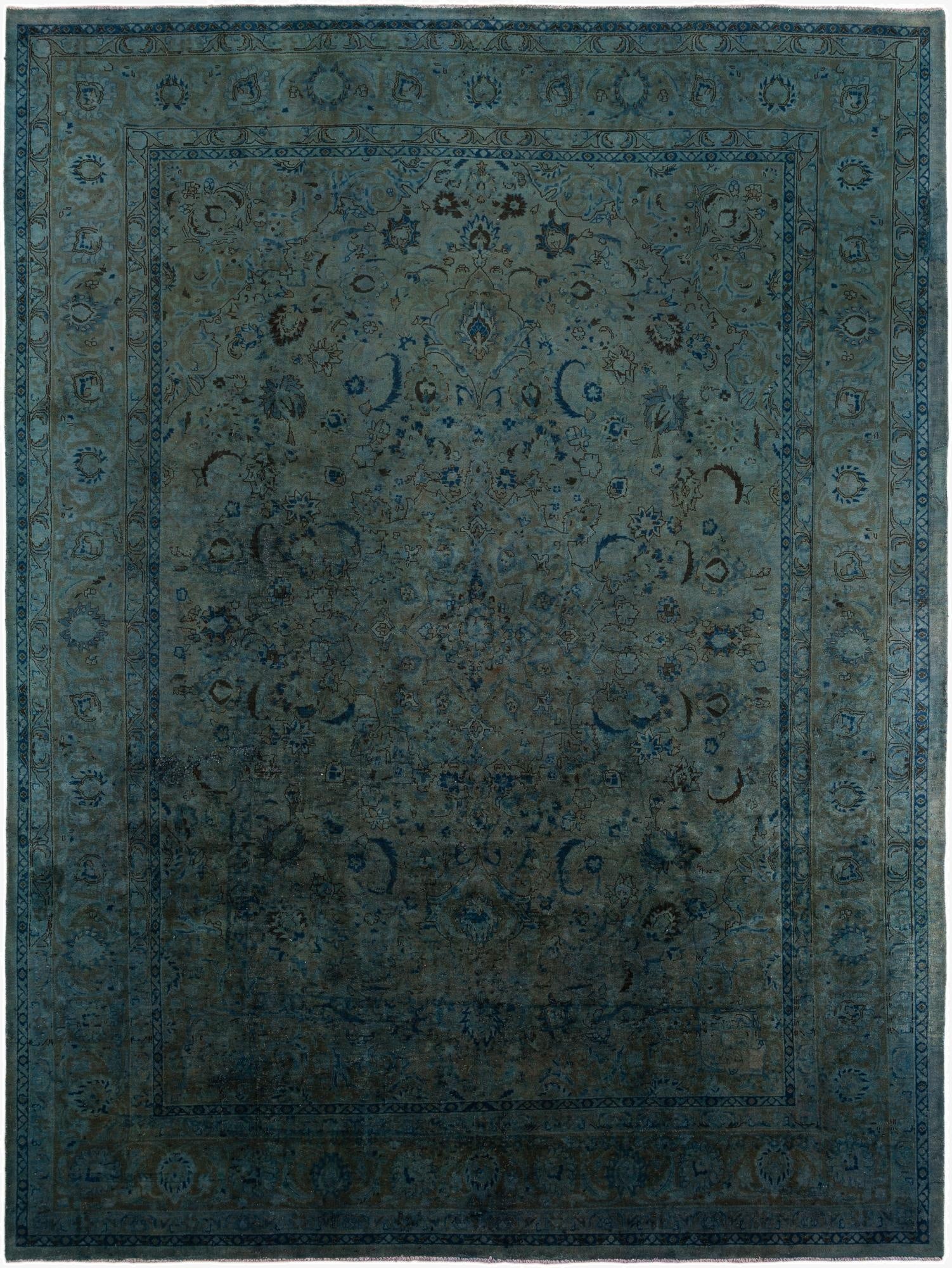 9' 9 x 13'  Hand Knotted Ultra Vintage Persian Wool Rug