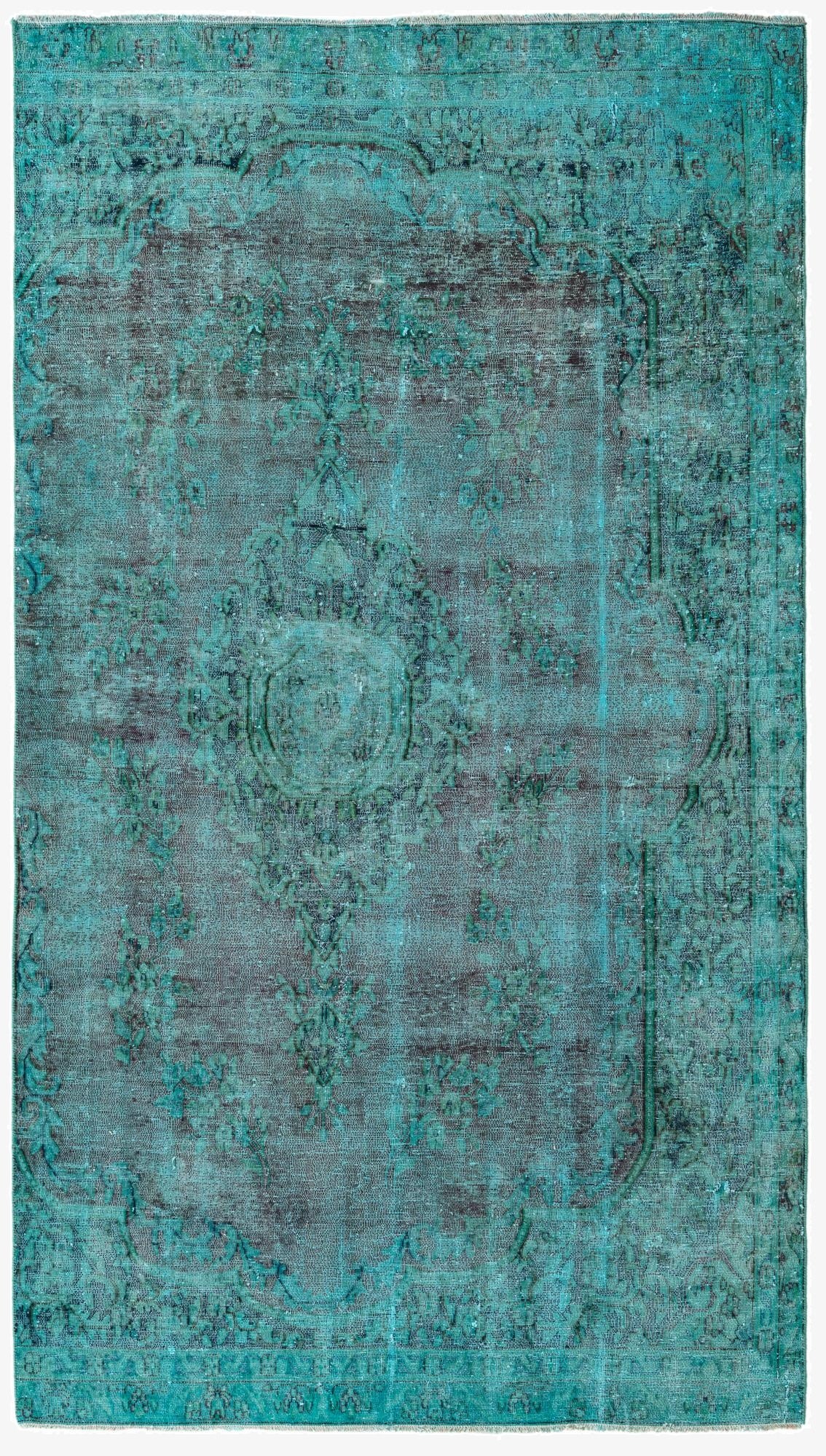  5' 3 x 9' 4  Hand Knotted Ultra Vintage Persian Wool Rug