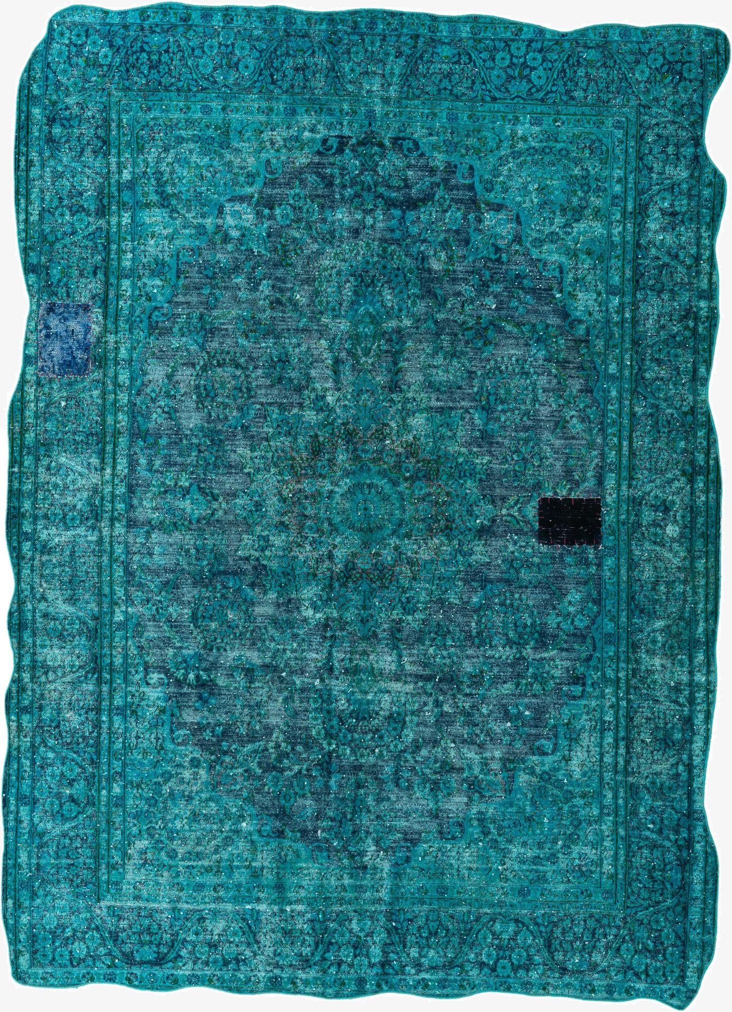  6' 10 x 9' 5  Hand Knotted Ultra Vintage Persian Wool Rug