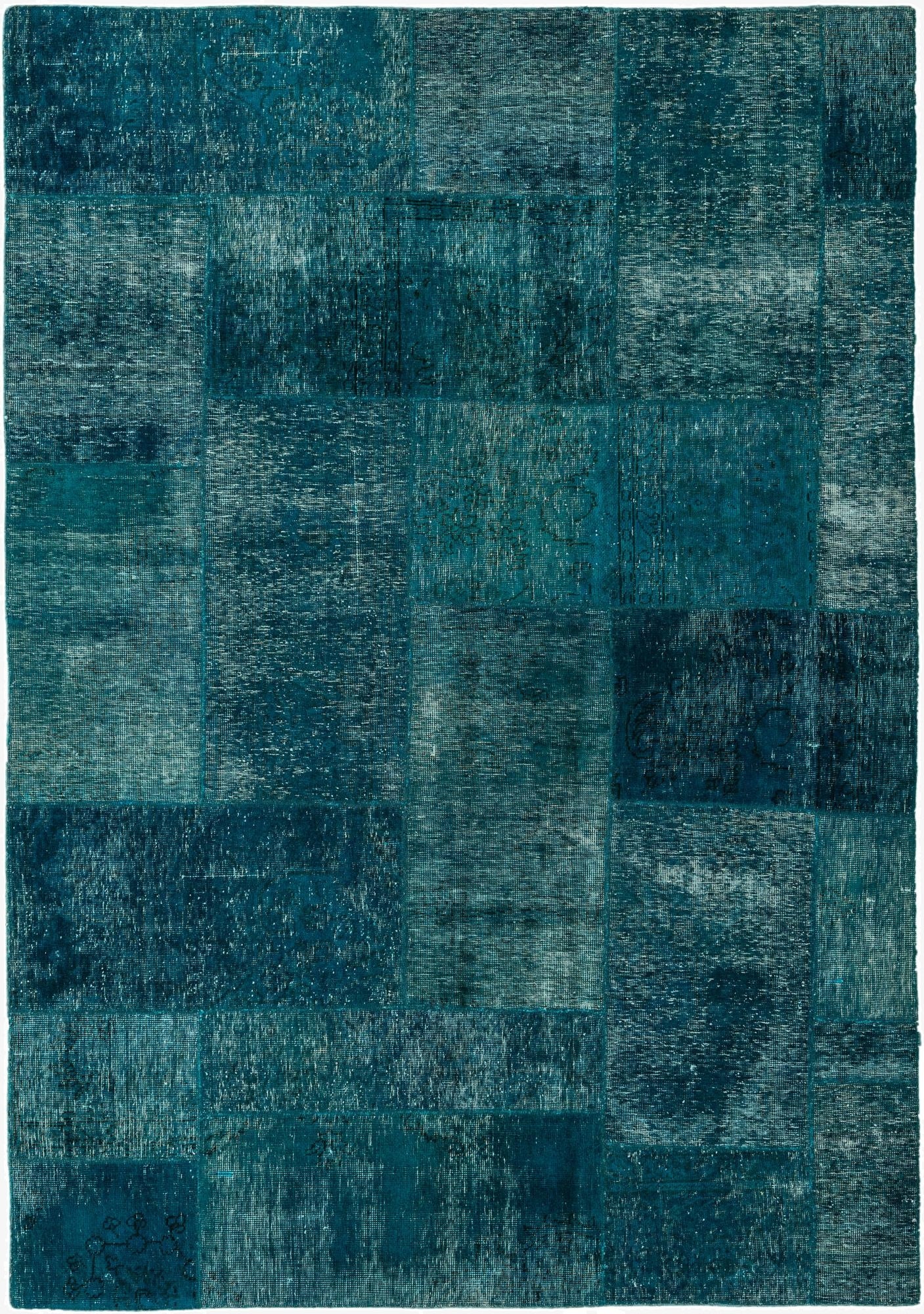  5' 10 x 8' 5  Hand Knotted Ultra Vintage Persian Wool Rug