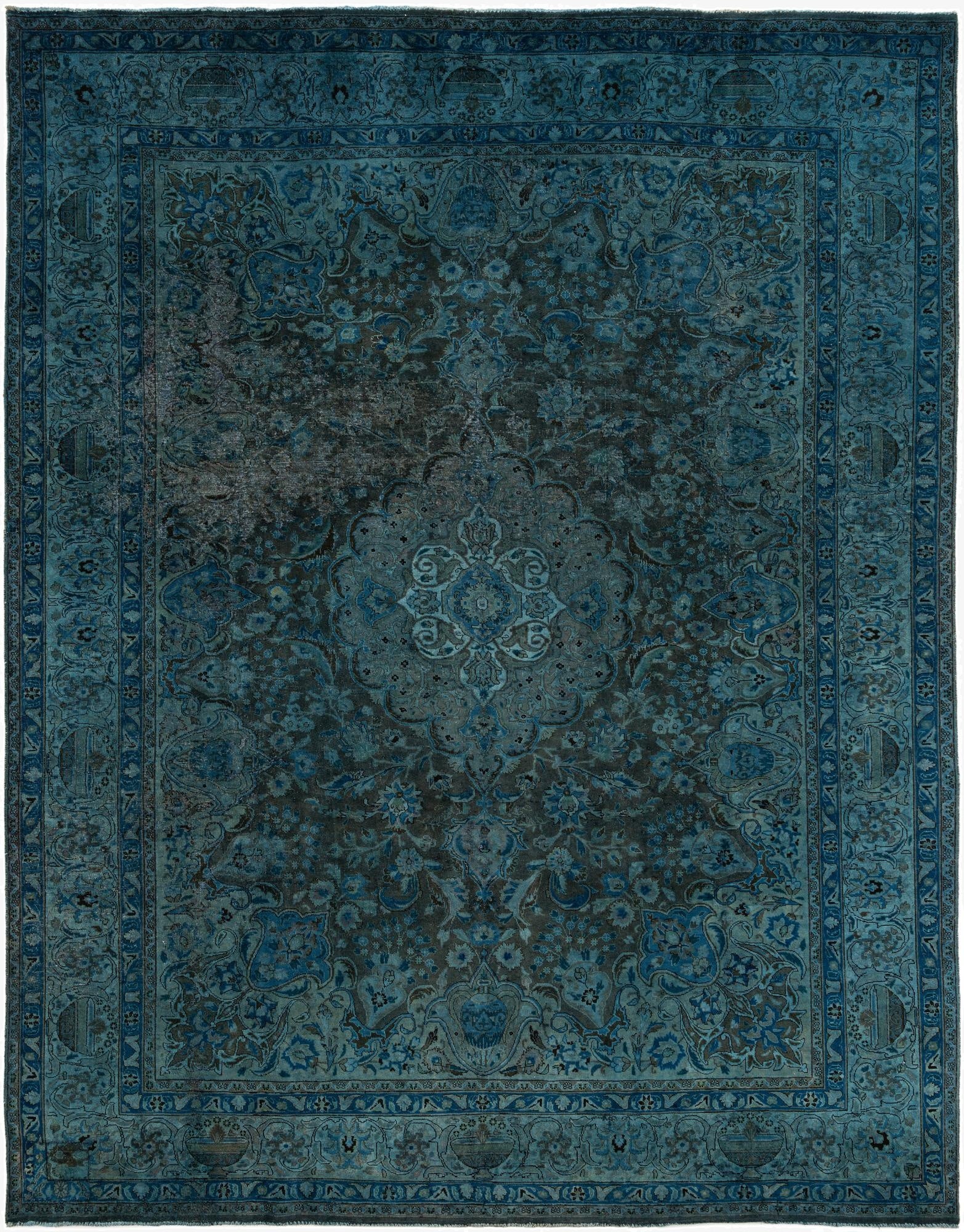  9' 9 x 12' 5  Hand Knotted Ultra Vintage Persian Wool Rug