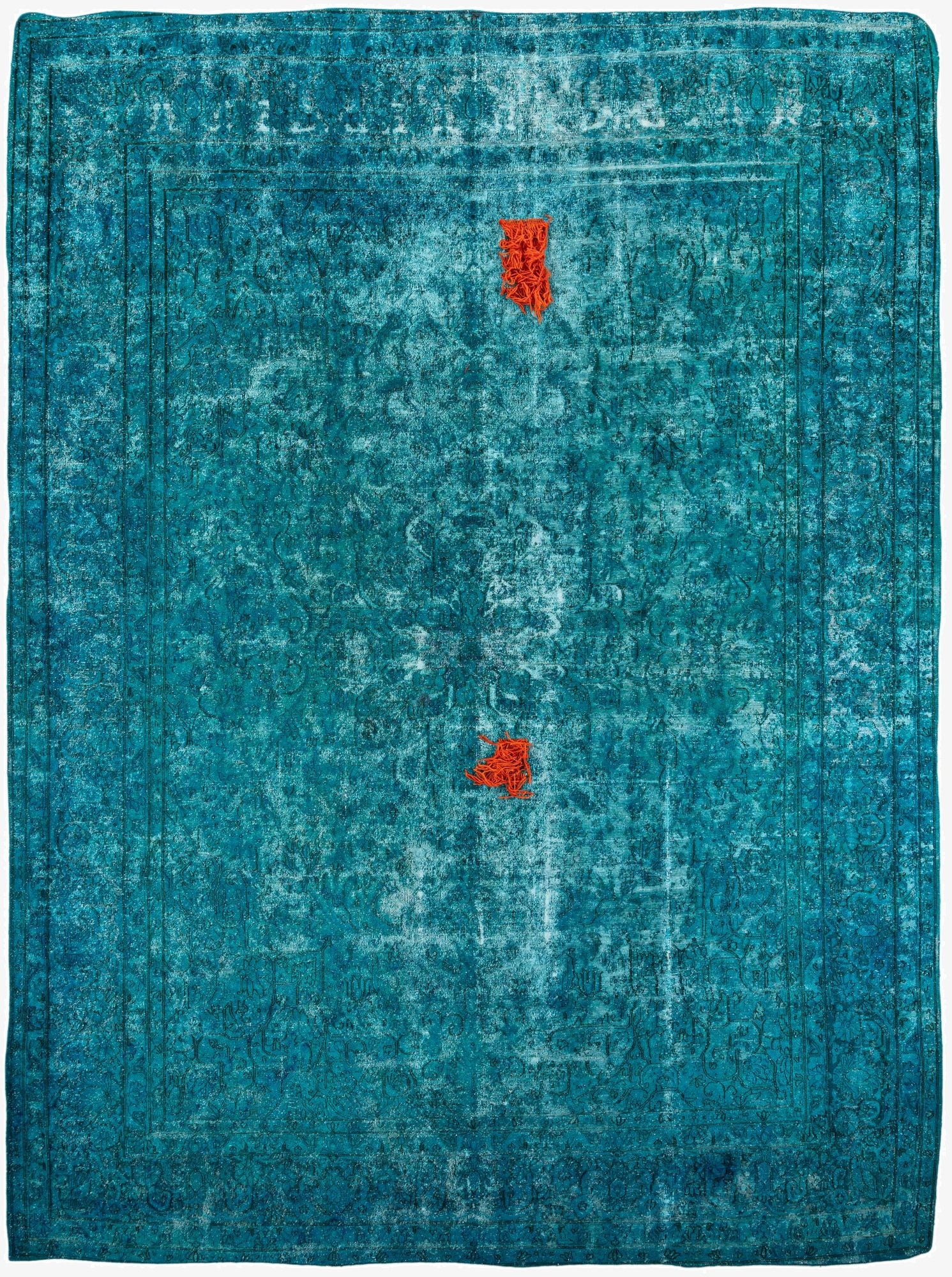  10' x 13' 7  Hand Knotted Ultra Vintage Persian Wool Rug