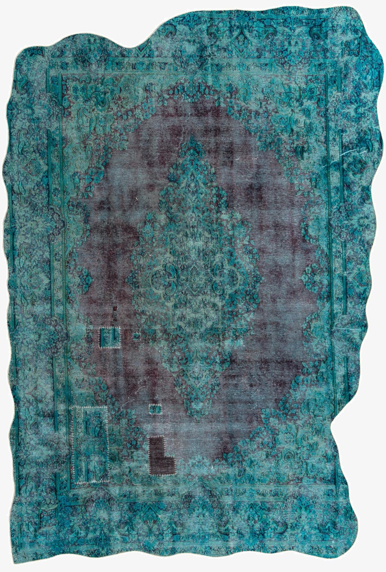  9' 5 x 13' 3  Hand Knotted Ultra Vintage Persian Wool Rug