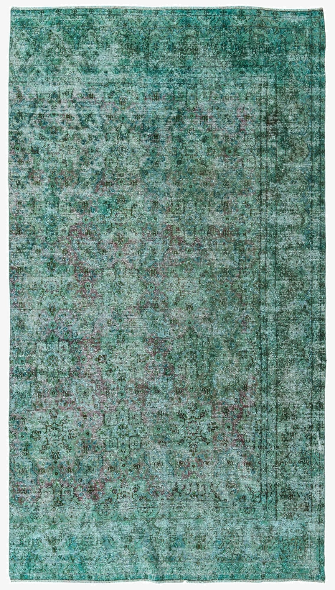  6' 8 x 12' 1  Hand Knotted Ultra Vintage Persian Wool Rug