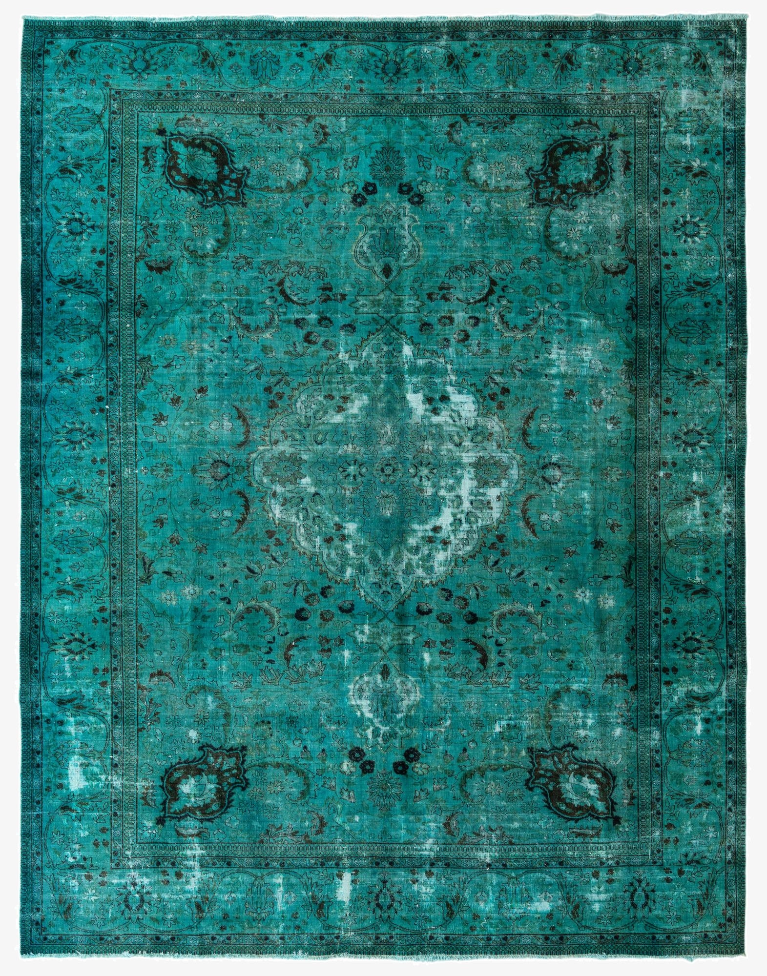  9' 9 x 12' 6  Hand Knotted Ultra Vintage Persian Wool Rug