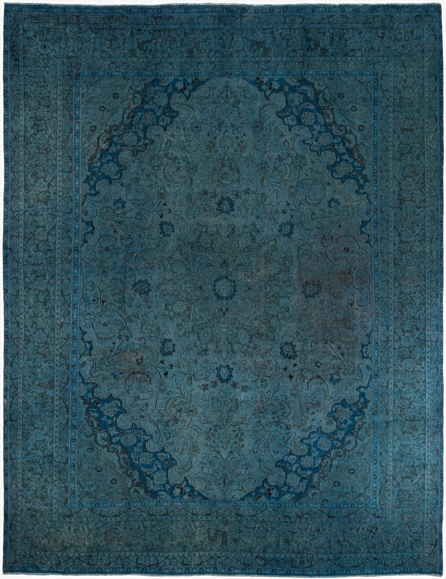  9' 5 x 12' 4  Hand Knotted Ultra Vintage Persian Wool Rug