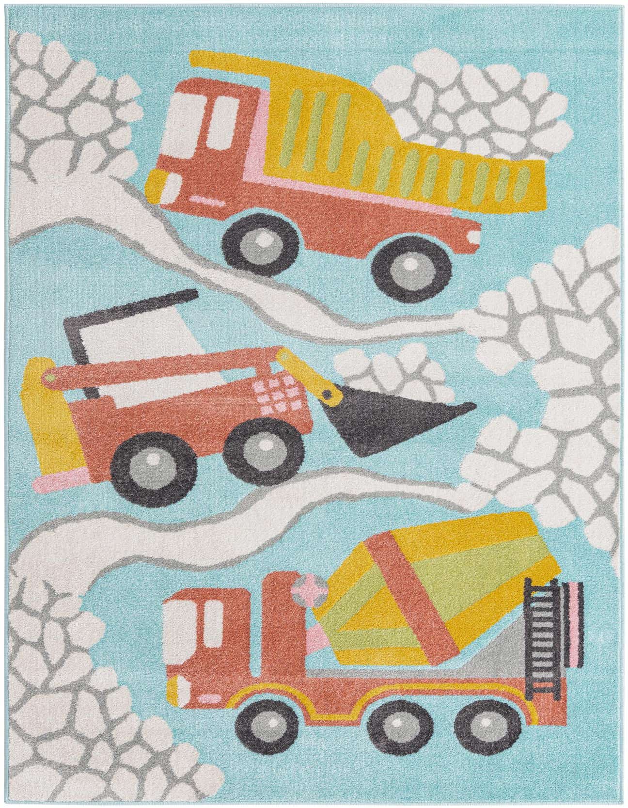 Primary image  5' 3 x 8' Construction Whimsy Kids Rug