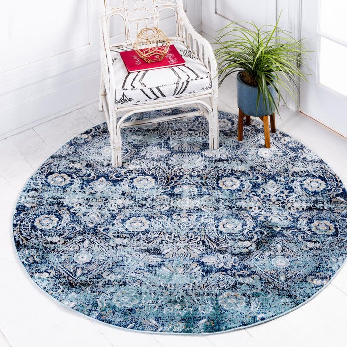 Cloud Gray 5' 3 x 5' 3 Soft Touch Shag Round Rug | Rugs.com