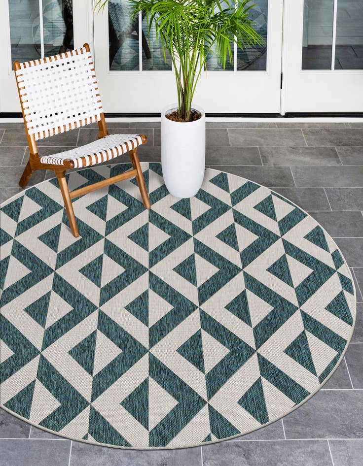 Detail image of  6' 7 x 6' 7  Washable Jill Zarin Napa Indoor / Outdoor Round Rug