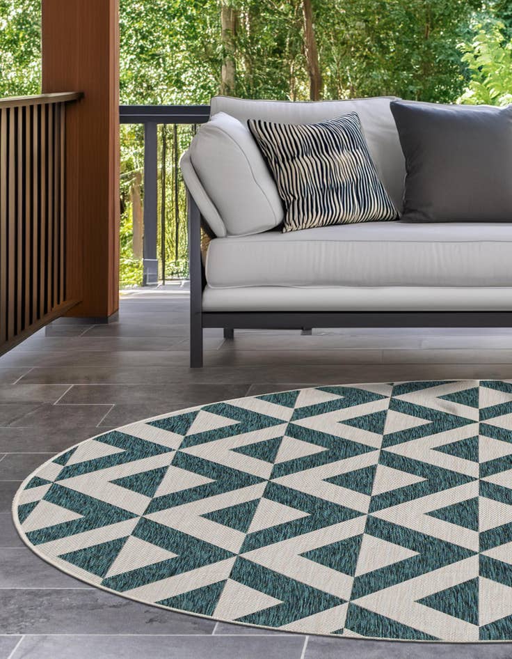 Detail image of  6' 7 x 6' 7  Washable Jill Zarin Napa Indoor / Outdoor Round Rug