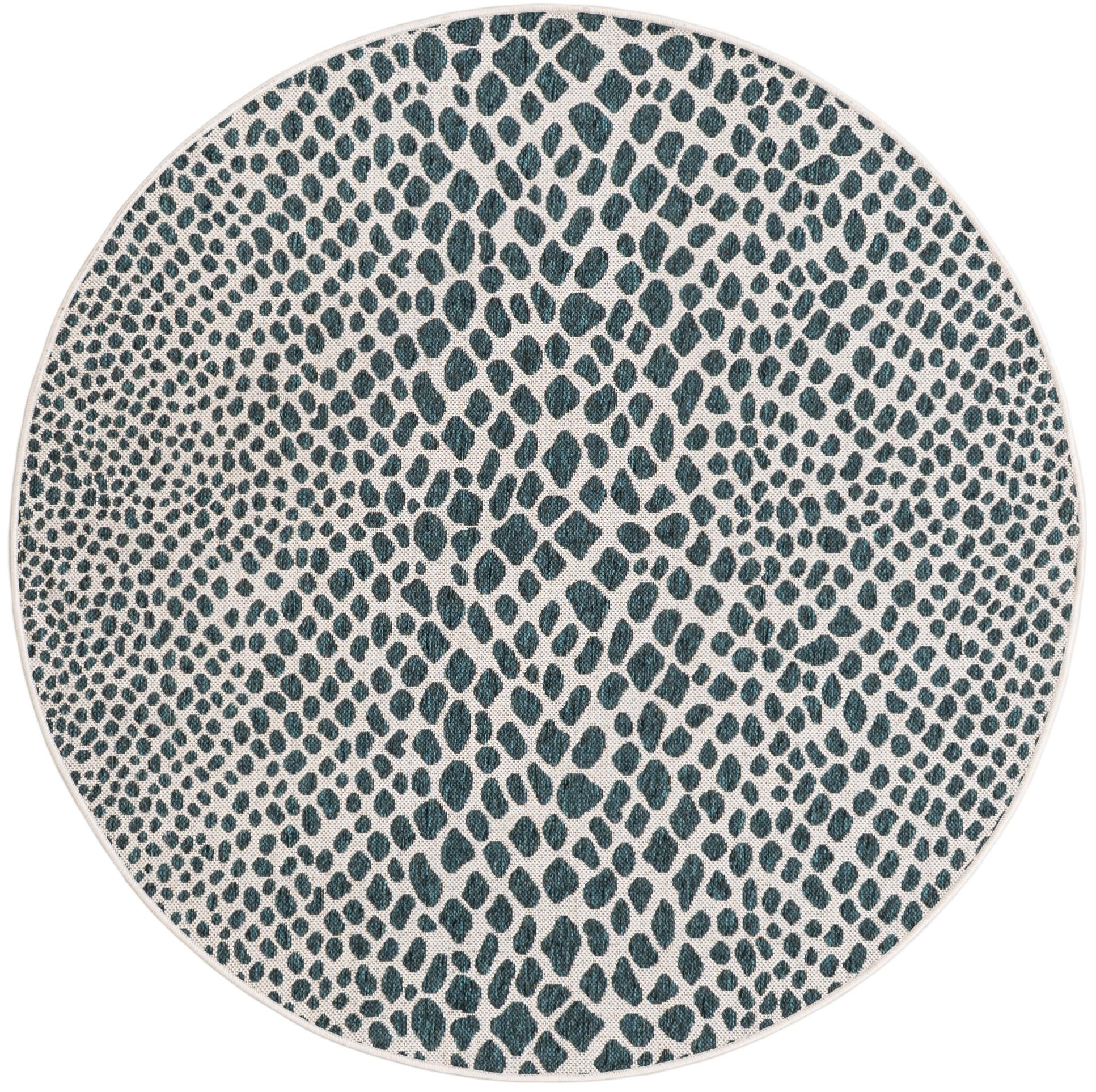  5' 3 x 5' 3  Washable Jill Zarin Indoor / Outdoor Round Rug