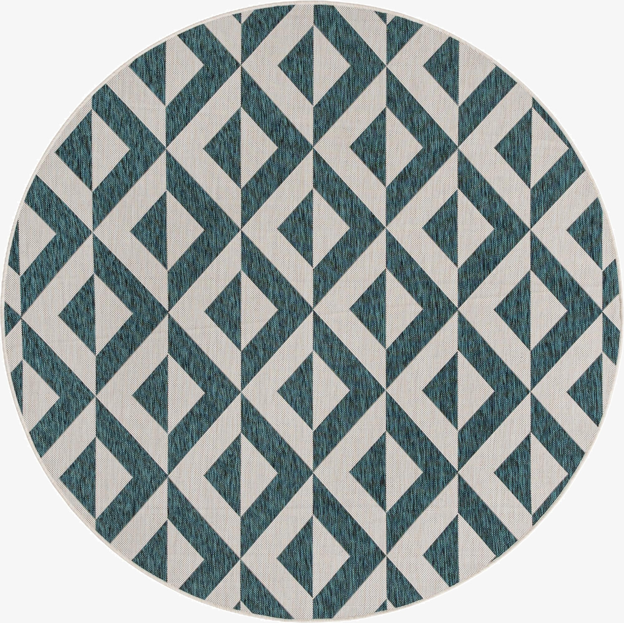  6' 7 x 6' 7  Washable Jill Zarin Napa Indoor / Outdoor Round Rug