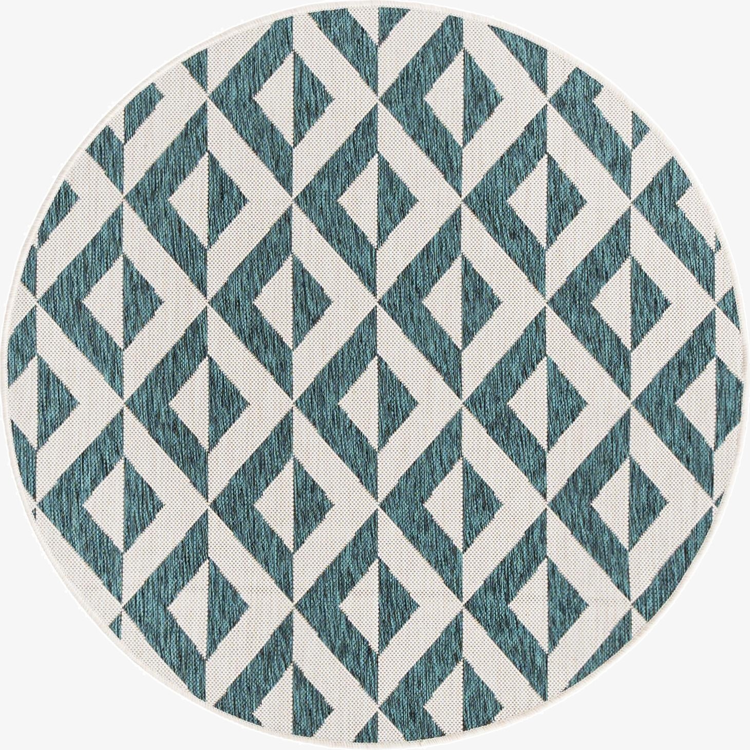  4' x 4'  Washable Jill Zarin Napa Indoor / Outdoor Round Rug