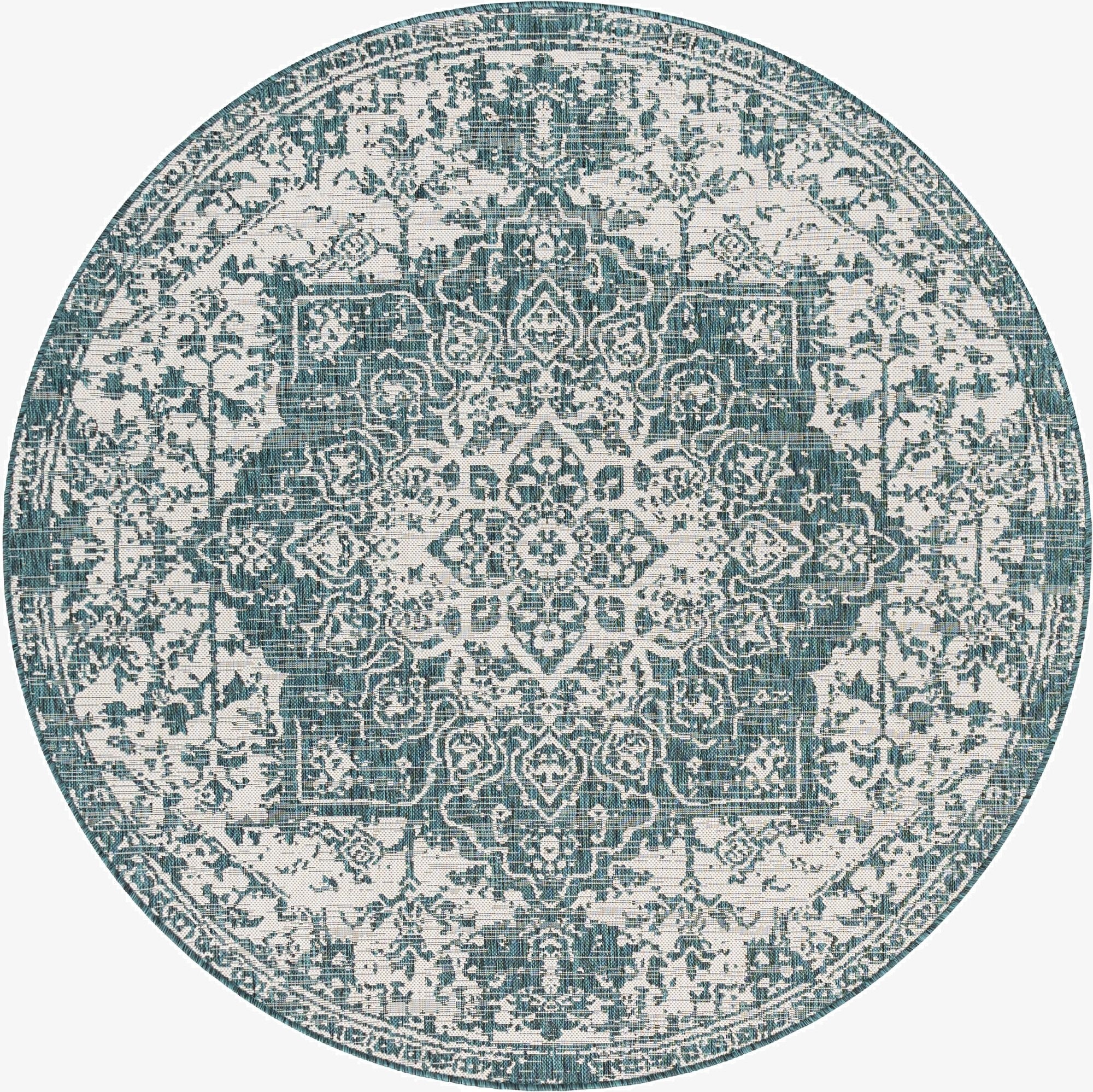  7' x 7'  Washable Jill Zarin Dubai Indoor / Outdoor Round Rug