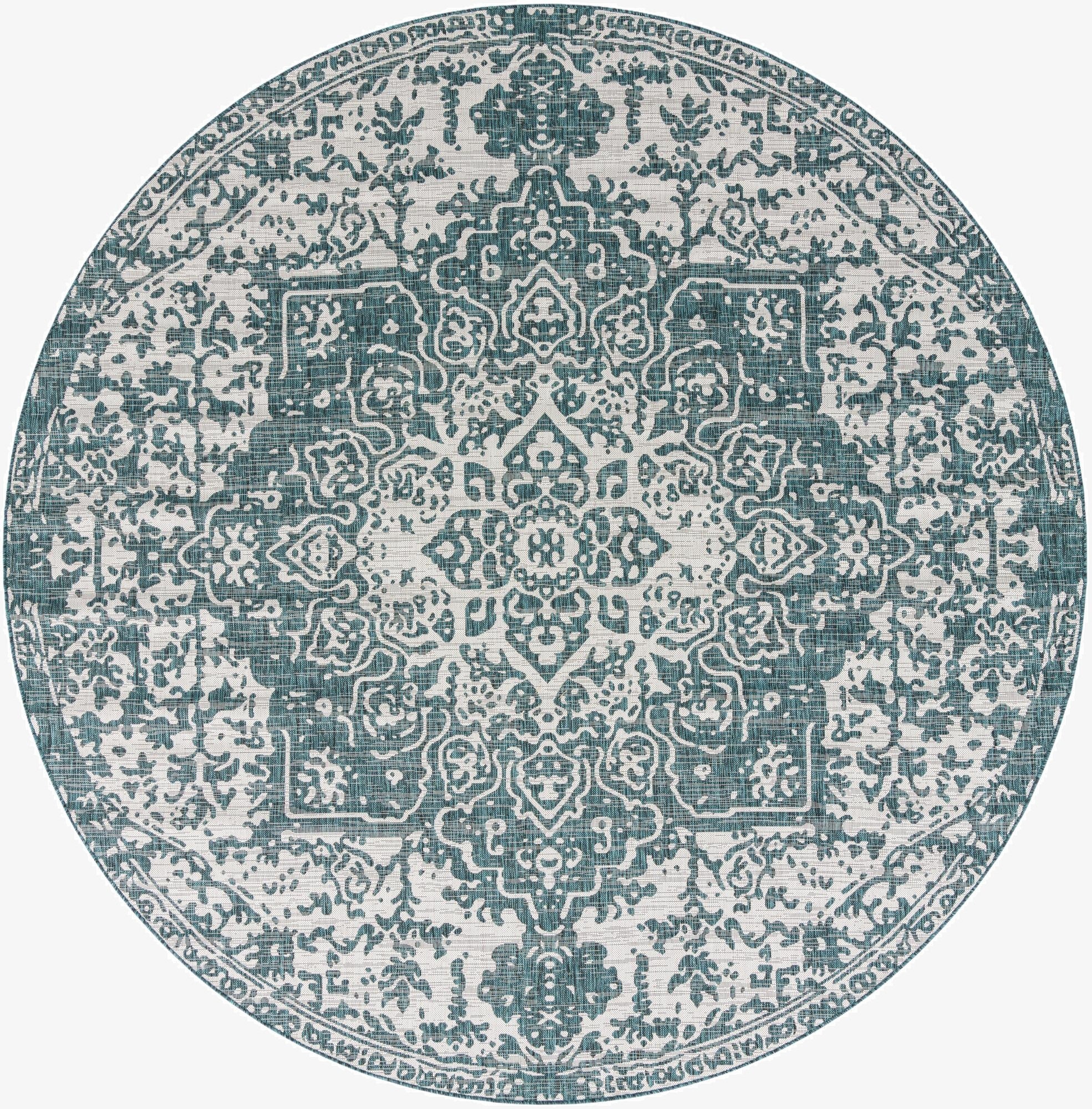  10' 8 x 10' 8  Washable Jill Zarin Dubai Indoor / Outdoor Round Rug