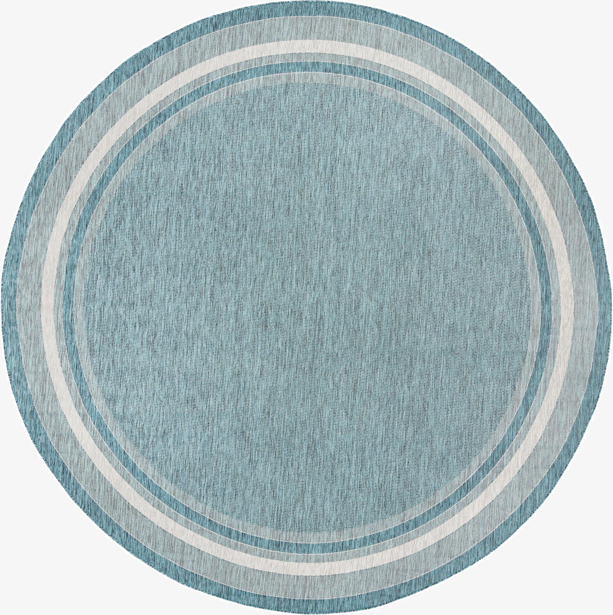  13' x 13'  Washable Border Indoor / Outdoor Round Rug