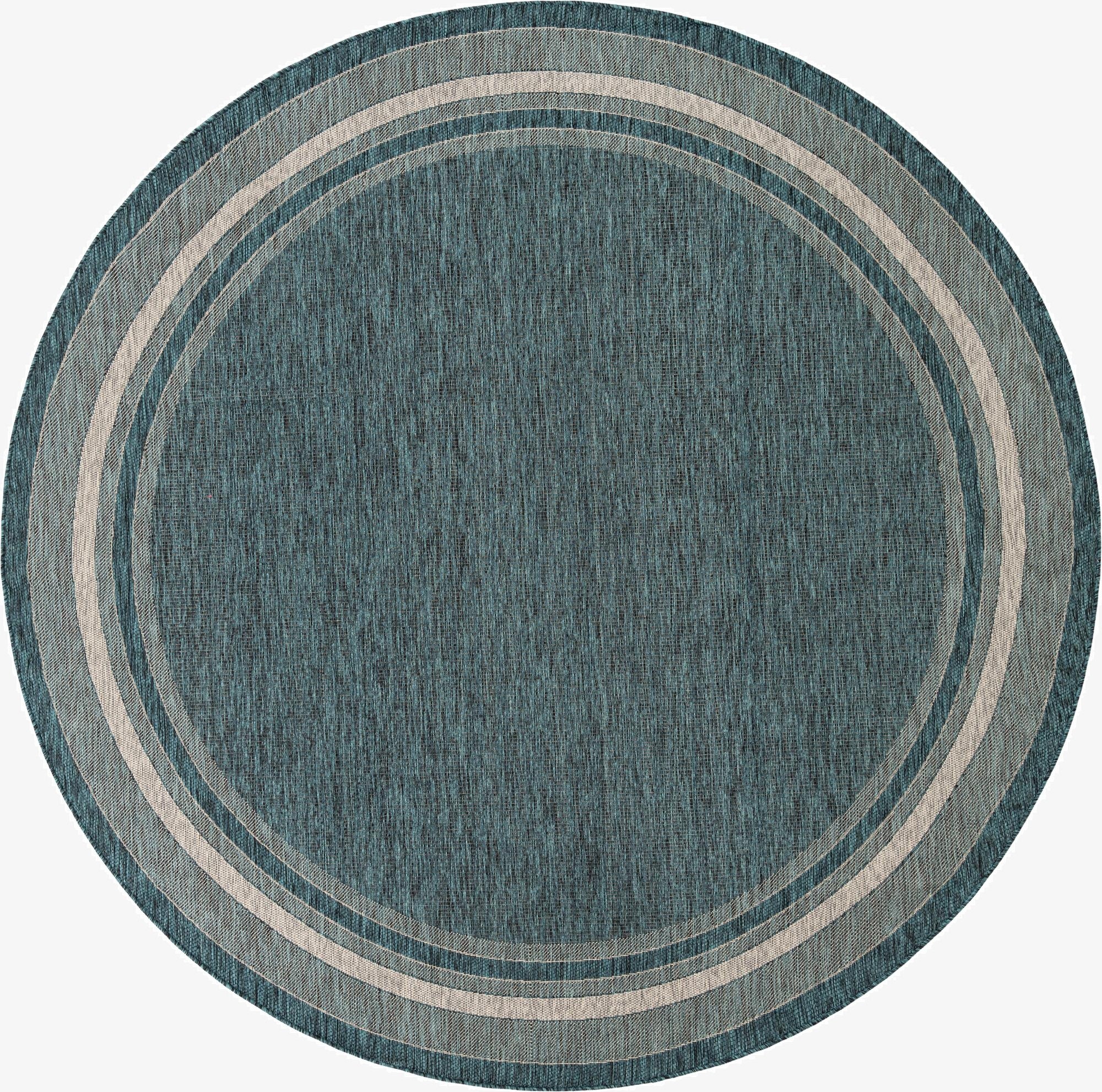  10' x 10'  Washable Border Indoor / Outdoor Round Rug