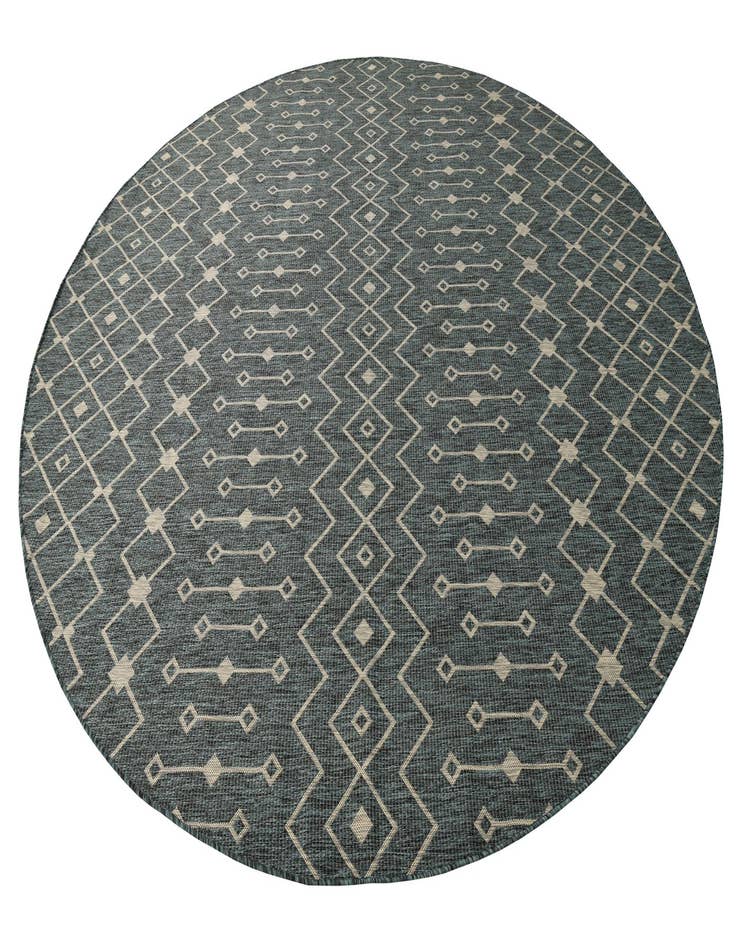 Detail image of  10' 8 x 10' 8  Washable Lattice Indoor / Outdoor Round Rug
