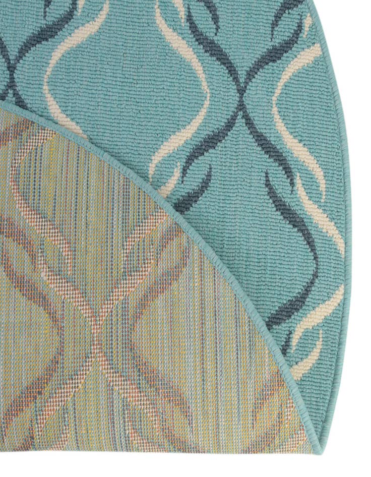 Detail image of  4' x 4'  Washable Lattice Indoor / Outdoor Round Rug