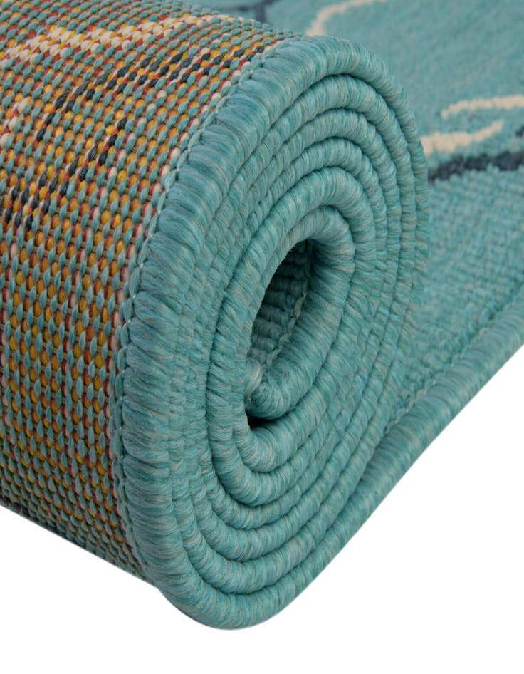 Detail image of  4' x 4'  Washable Lattice Indoor / Outdoor Round Rug