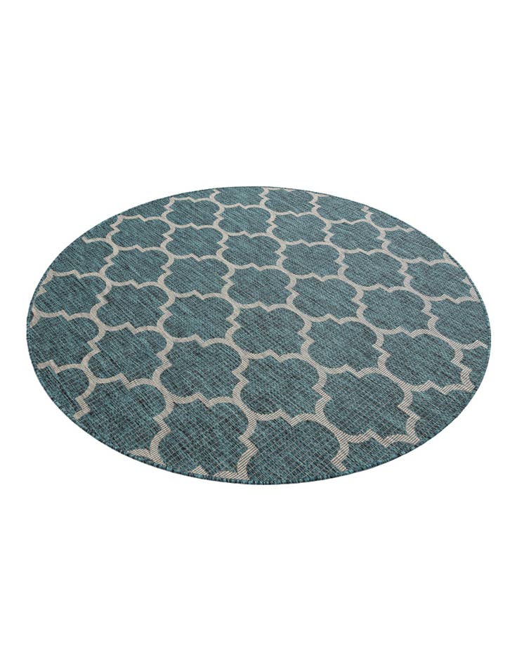 Detail image of  6' x 6'  Washable Lattice Indoor / Outdoor Round Rug