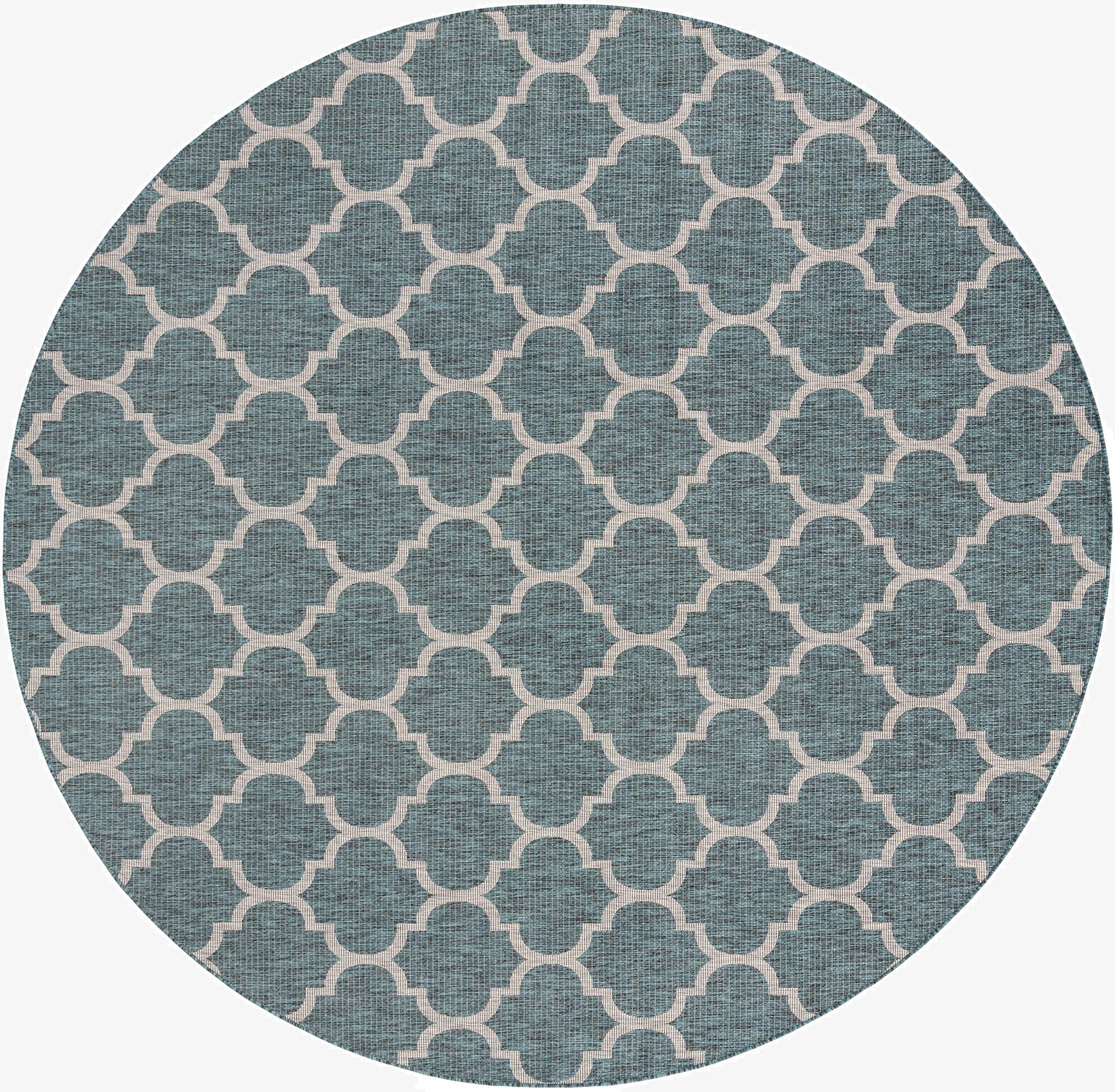  10' 8 x 10' 8  Washable Lattice Indoor / Outdoor Round Rug