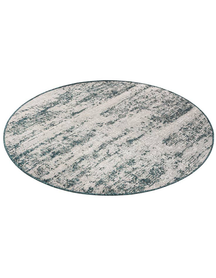 Detail image of  5' 3 x 5' 3  Washable Modern Indoor / Outdoor Round Rug