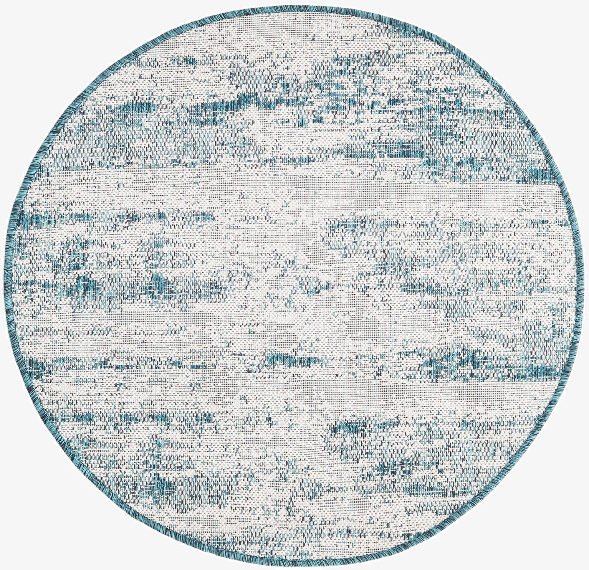  3' x 3'  Washable Modern Indoor / Outdoor Round Rug
