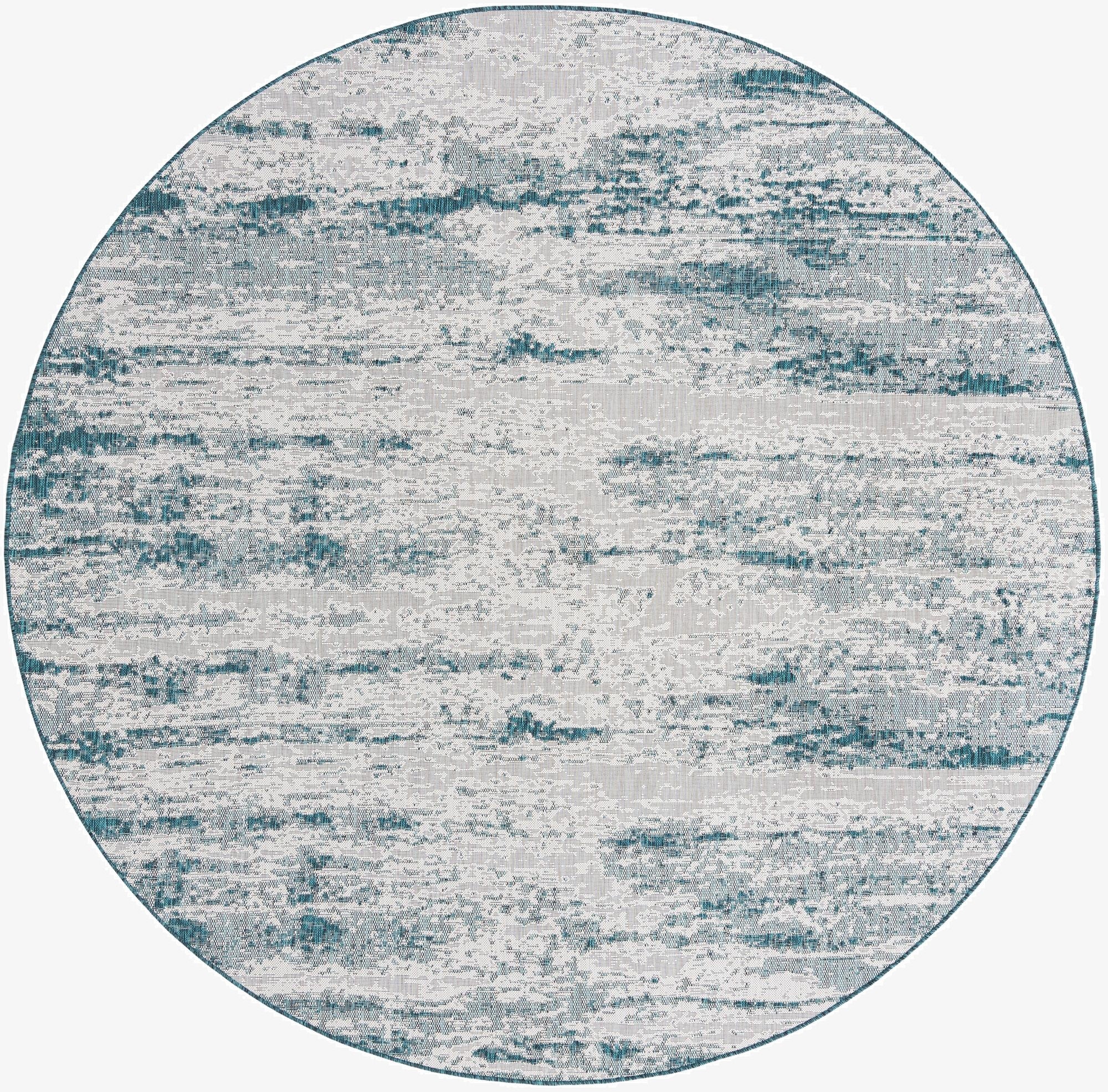  10' x 10'  Washable Modern Indoor / Outdoor Round Rug