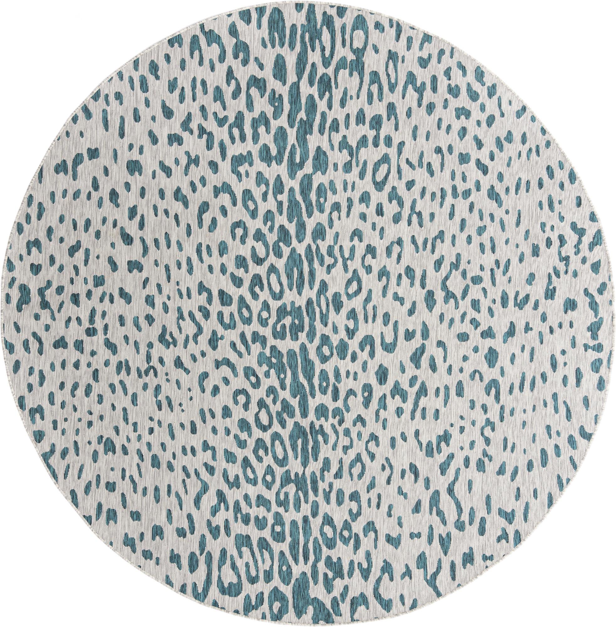  10' x 10'  Washable Safari Indoor / Outdoor Round Rug
