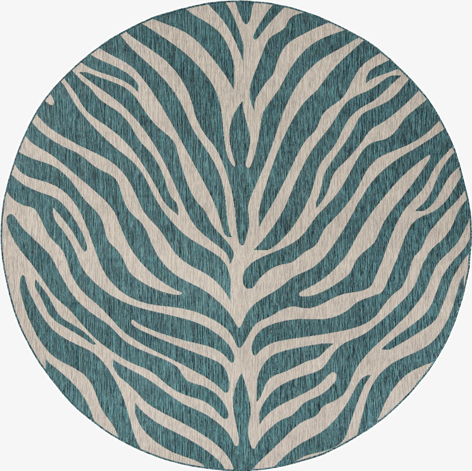  10' x 10'  Washable Safari Indoor / Outdoor Round Rug